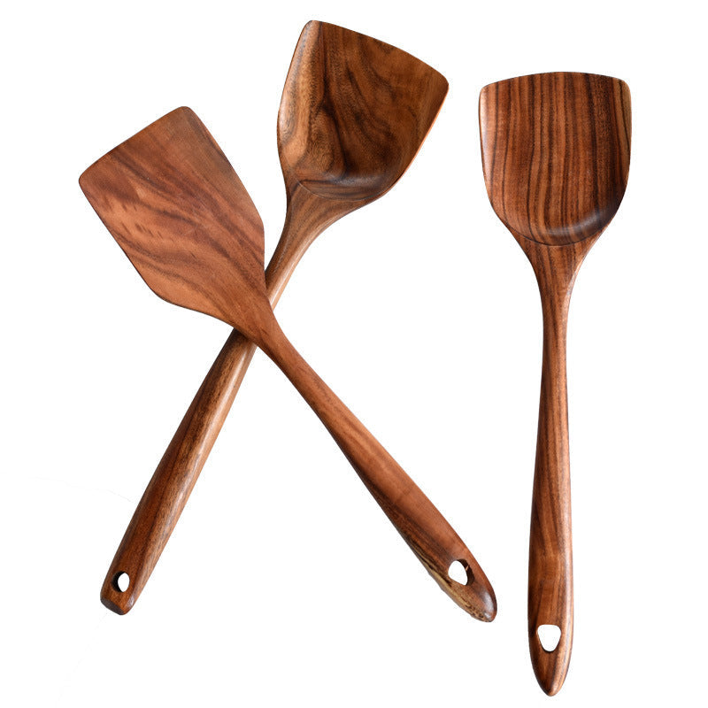 Elevate Your Cooking with the Acacia Wood Cutlery Spatula Spoon Set